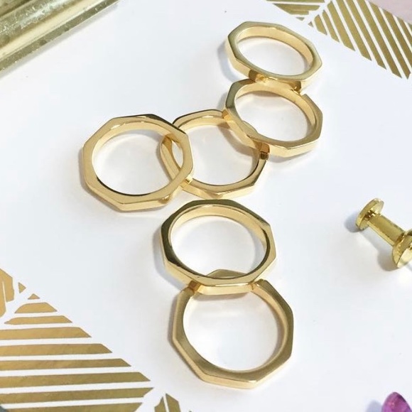 ELLIE VAIL GOLD BLAKE RING SET - Picture 4 of 6